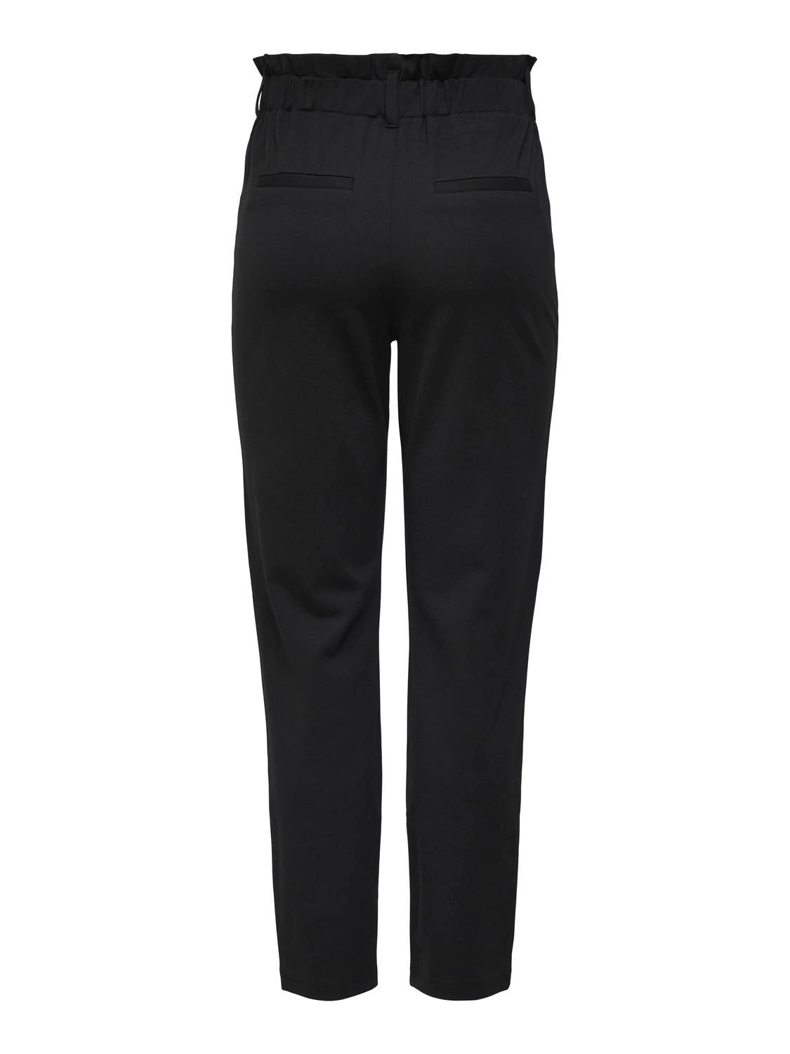 ONLPOPTRASH-OVA Hohe Taille Karotte Hose Black