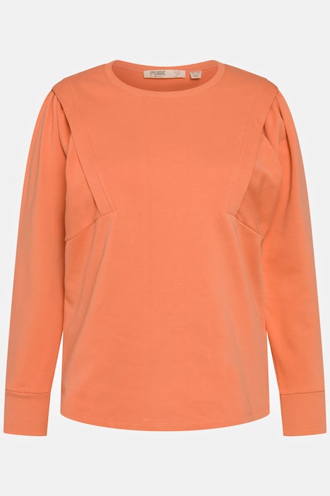 Sweatshirt, Rundhals, Statement-Langarm, Biobaumwolle