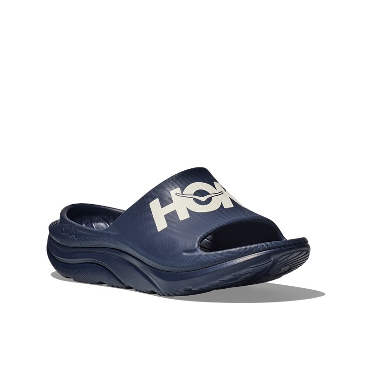 Hoka U Ora Athletic Slide Varsity Navy/White