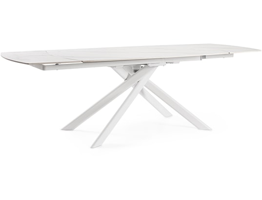CONCEPT1 - Table de salle à manger Joakim blanc 160/240 x 90 x h75 cm