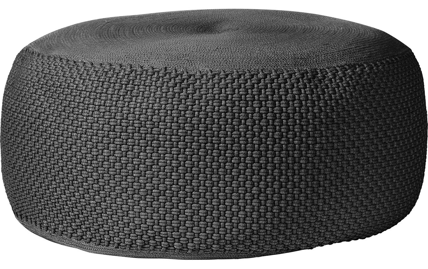 Pouf Uni Schwarz, 40 x 40 cm<br>Sitzpouf