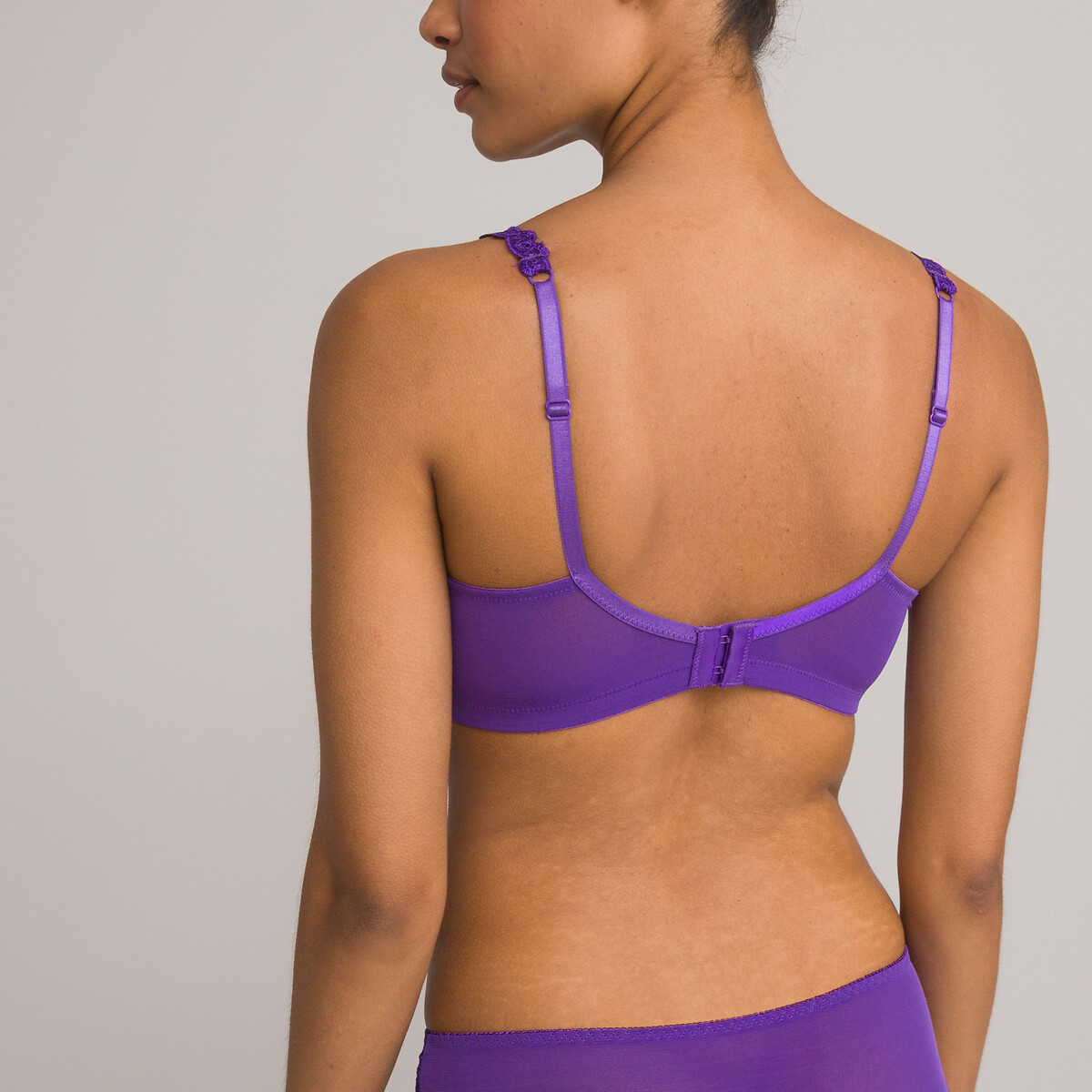 COLEÇÕES LA REDOUTE<br>Sutiã sem aro em tule bordado, Lyssa