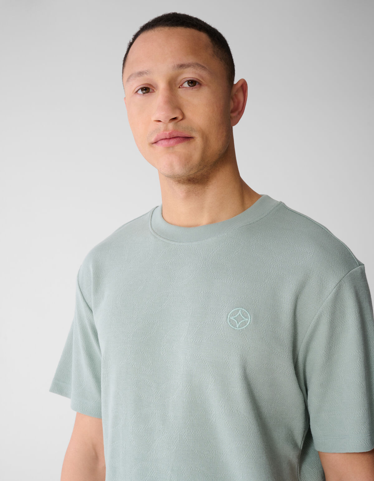 Spark Structuur T-shirt Lichtgroen