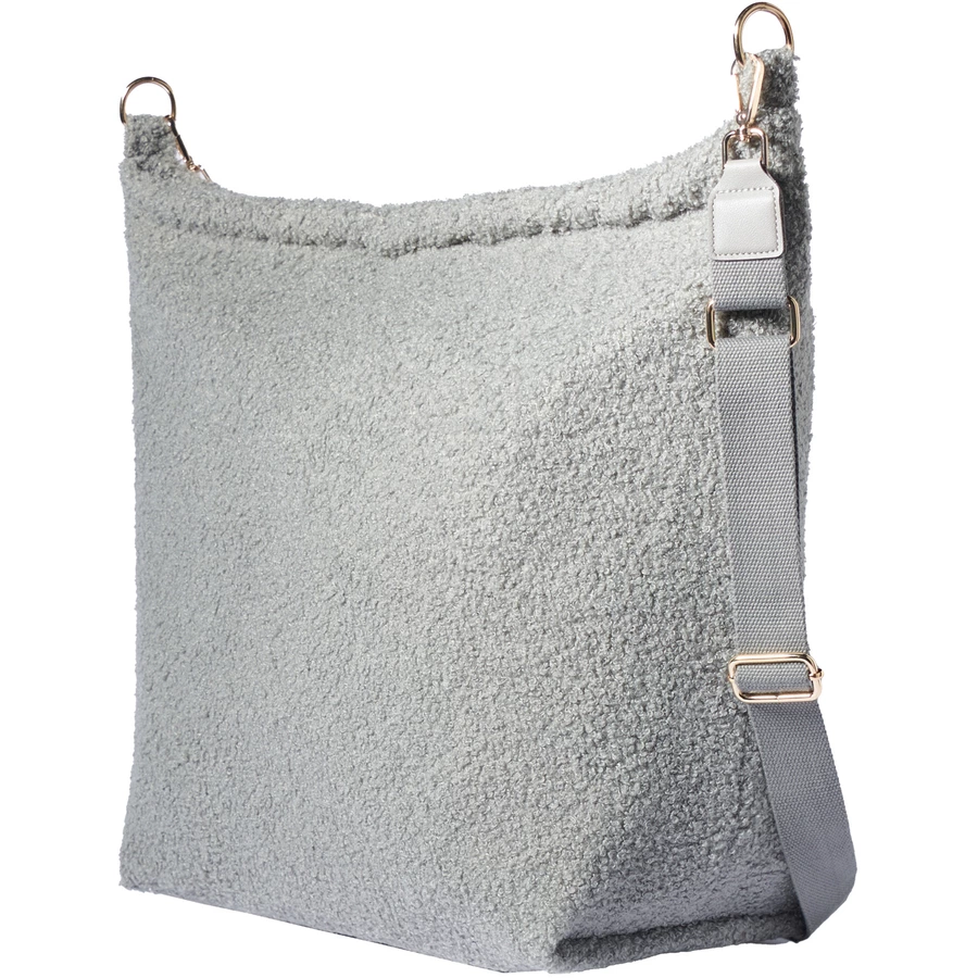 Nordic Coast Company Mom Bag Teddy Bouclé Grau