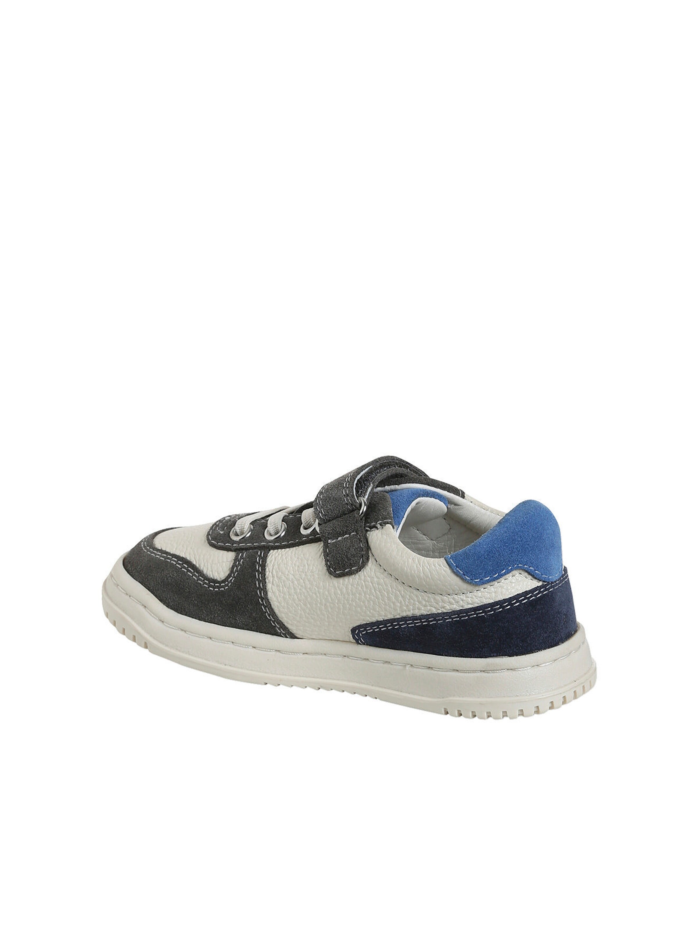 Vertbaudet Kinder Ledersneakers mit Anziehtrick und elastischer Schnürung set weiß