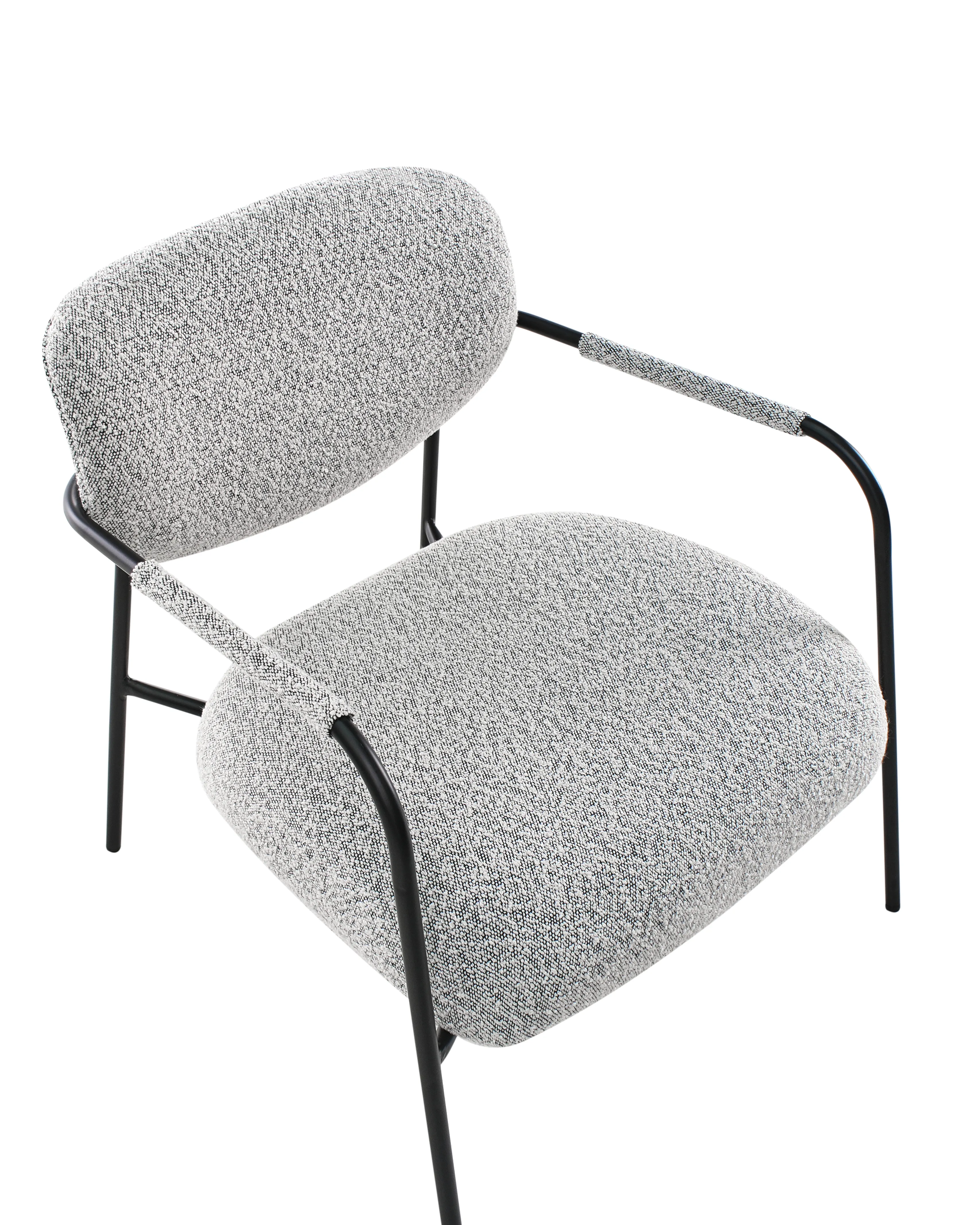 Fauteuil AUSVIKA Stof Zwart/wit