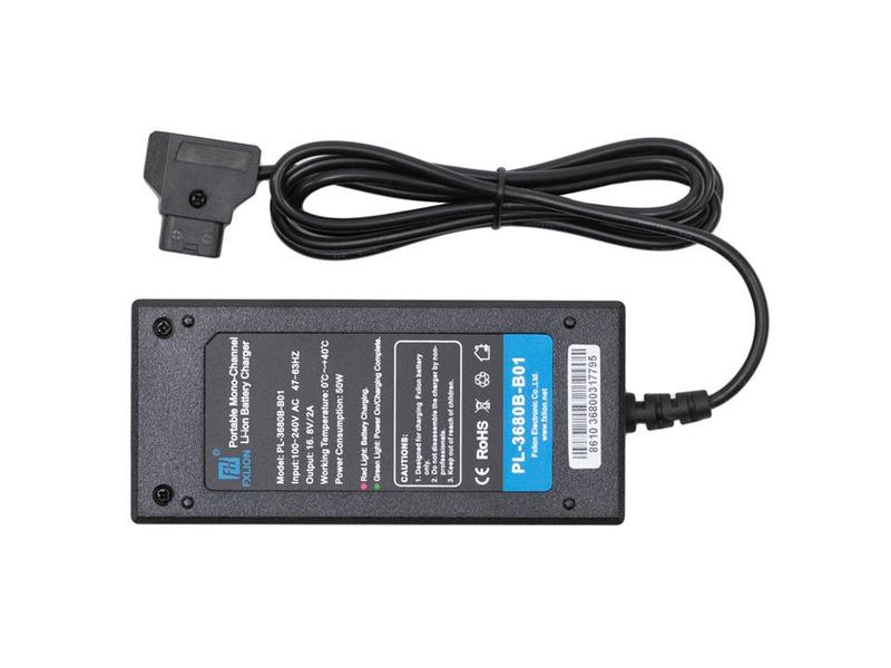FXLion Ladegerät D-Tap PL-3680B-B01 Das Single D-Tap-Ladegerät lädt Batterien mit 2 Ampere
