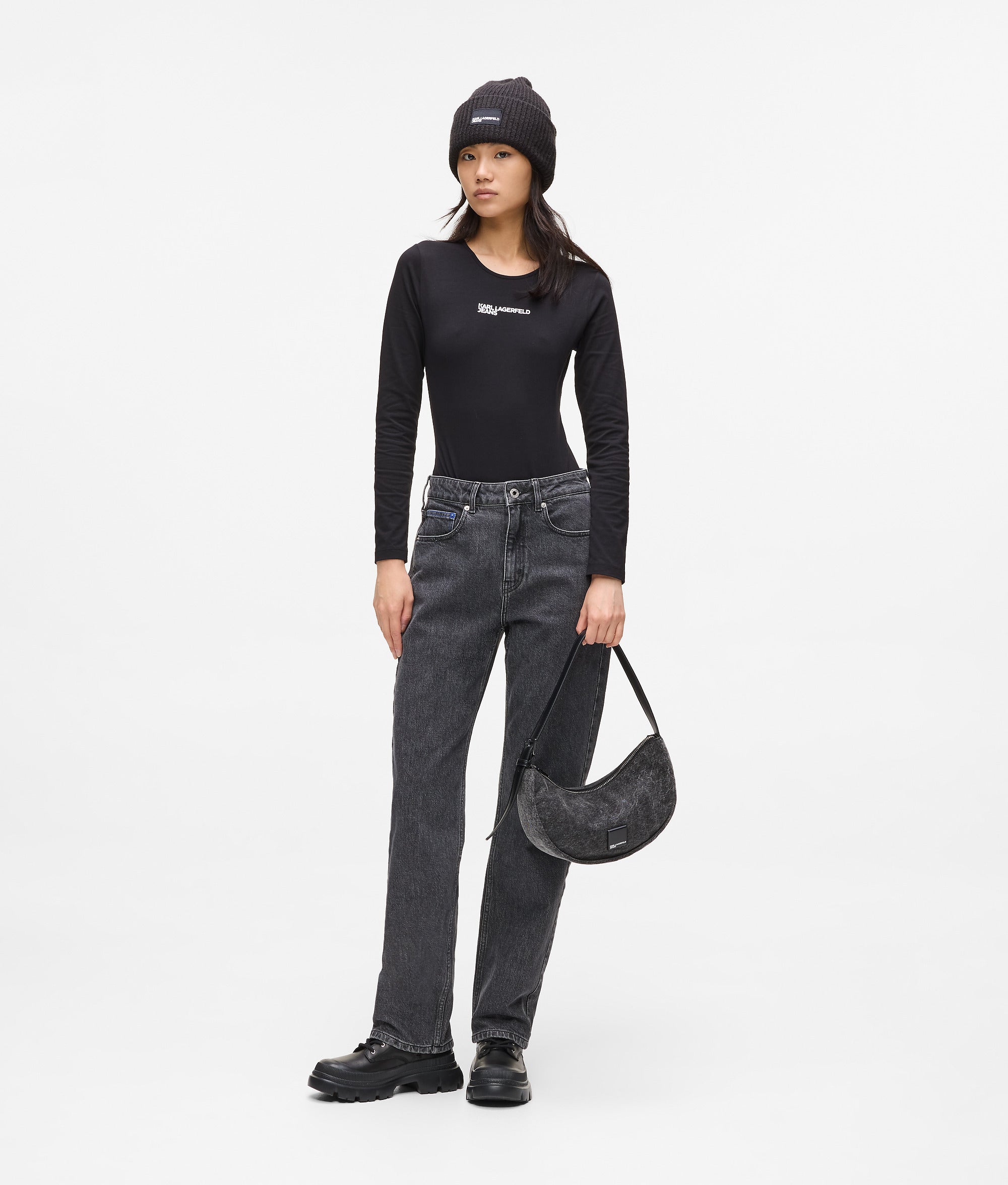 High-rise straight jeans