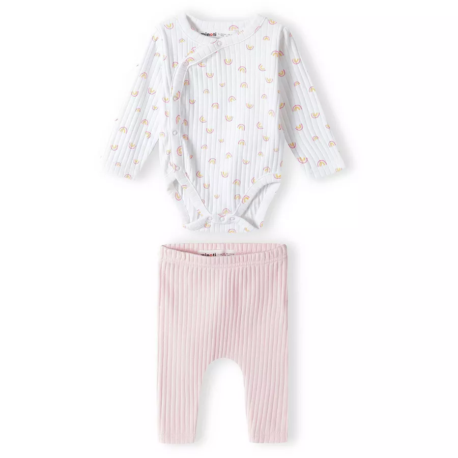 MINOTI Body und Leggings im Set RosaWeiß