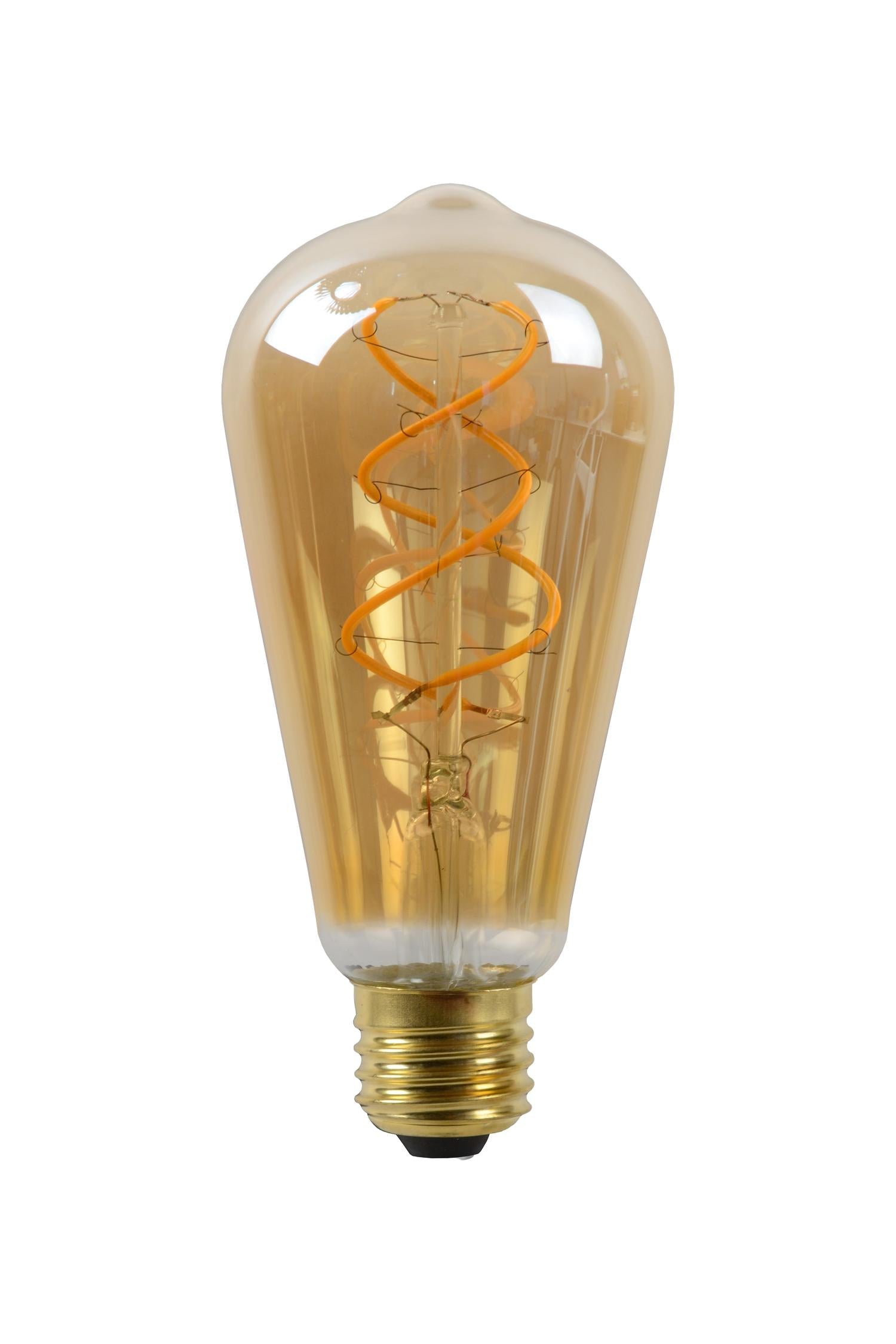 ST64 LED lichtbron E27 5W 2200K amber dimbaar