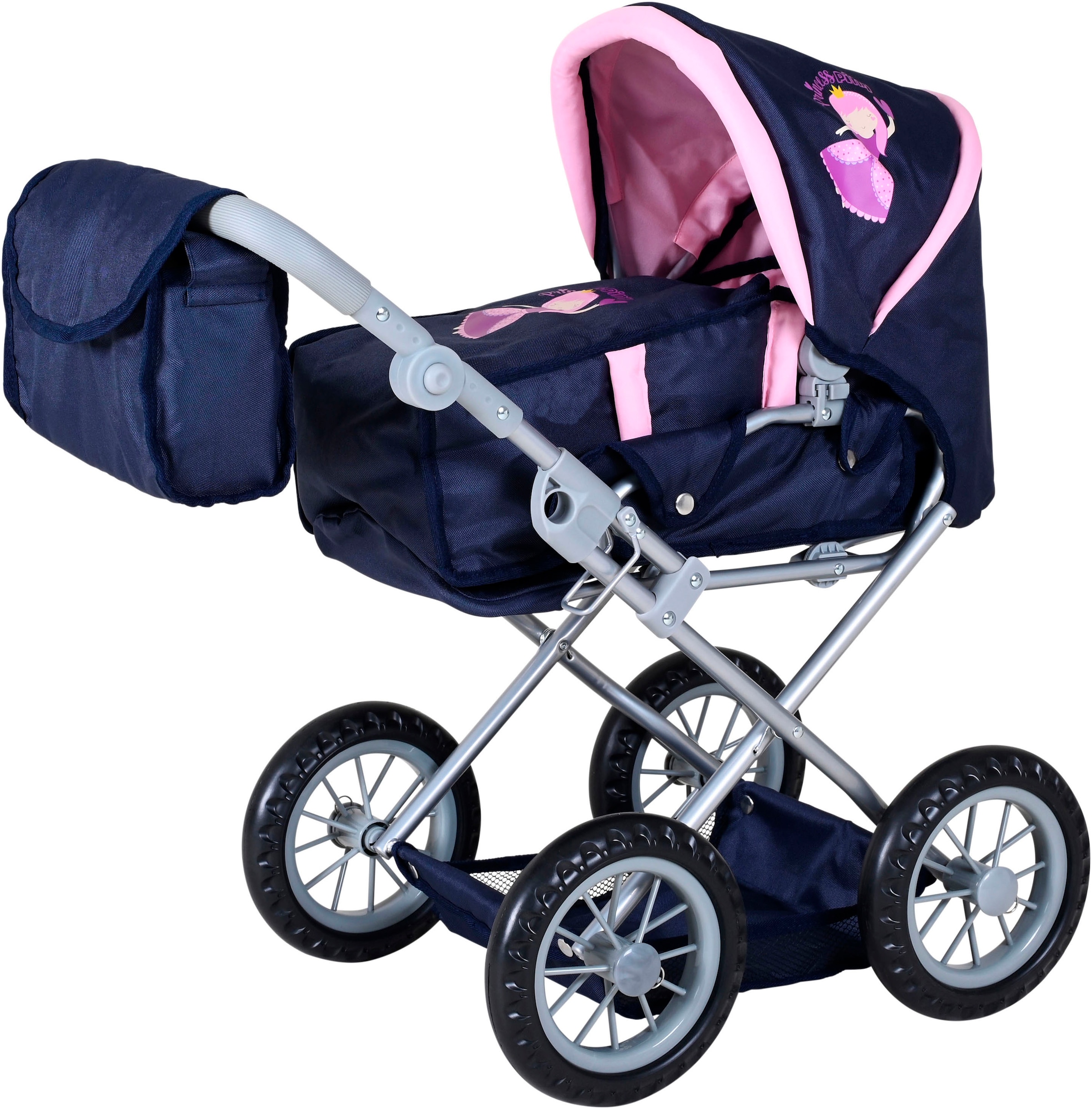 Knorrtoys® Kombi-Puppenwagen »Ruby - princess blue« mit Wickeltasche