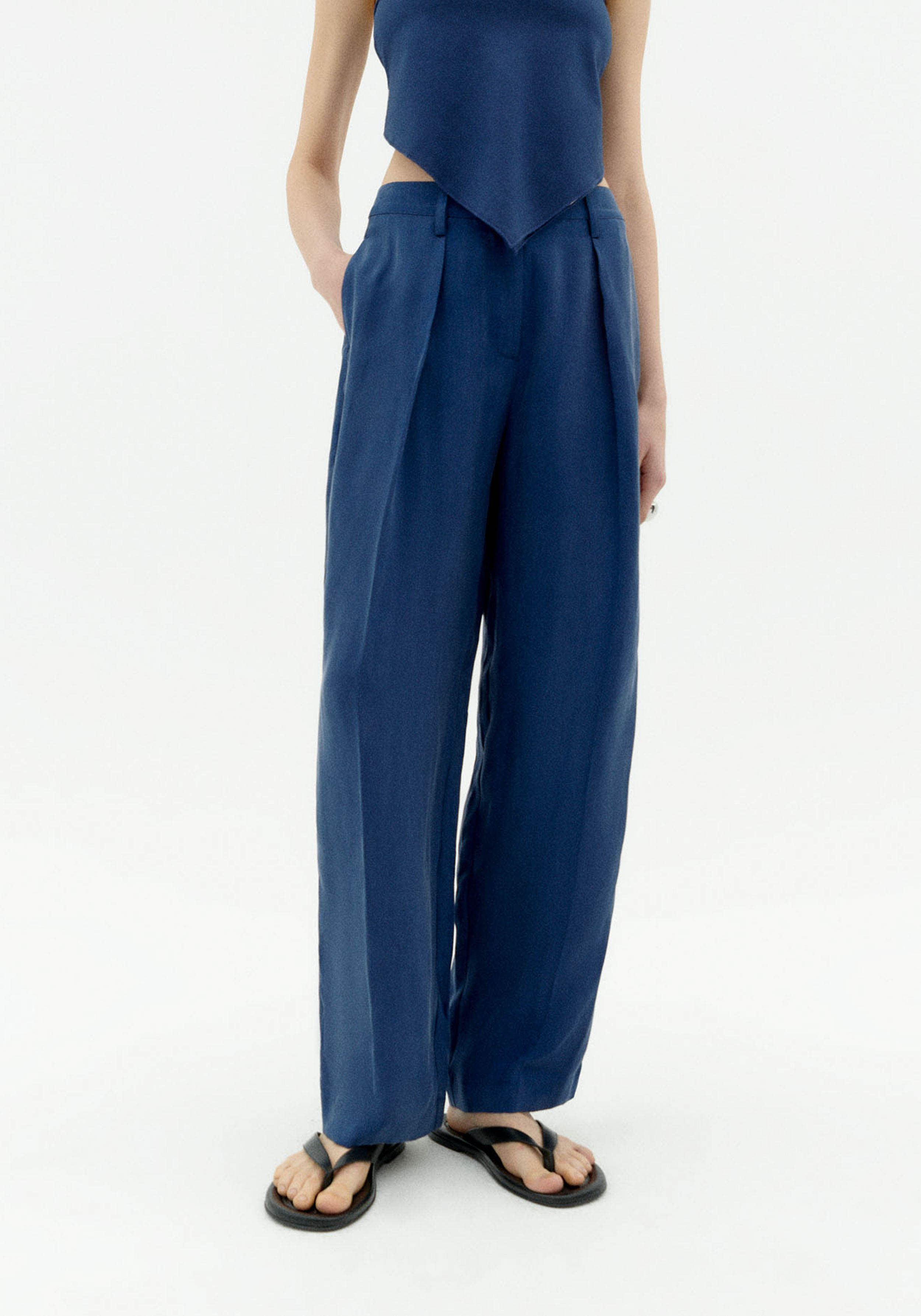 Thinking Mu Stoffhose Cirila Cobalt Blue