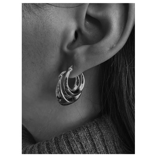 Pico Wibe Petit Hoops, Silver Plated