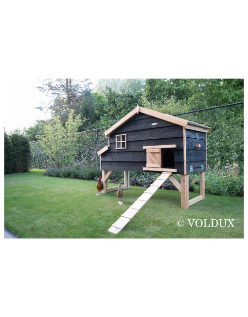 Voldux Kippenhok Jens Xl - Dierenverblijf - 204x90x165 cm Zwart