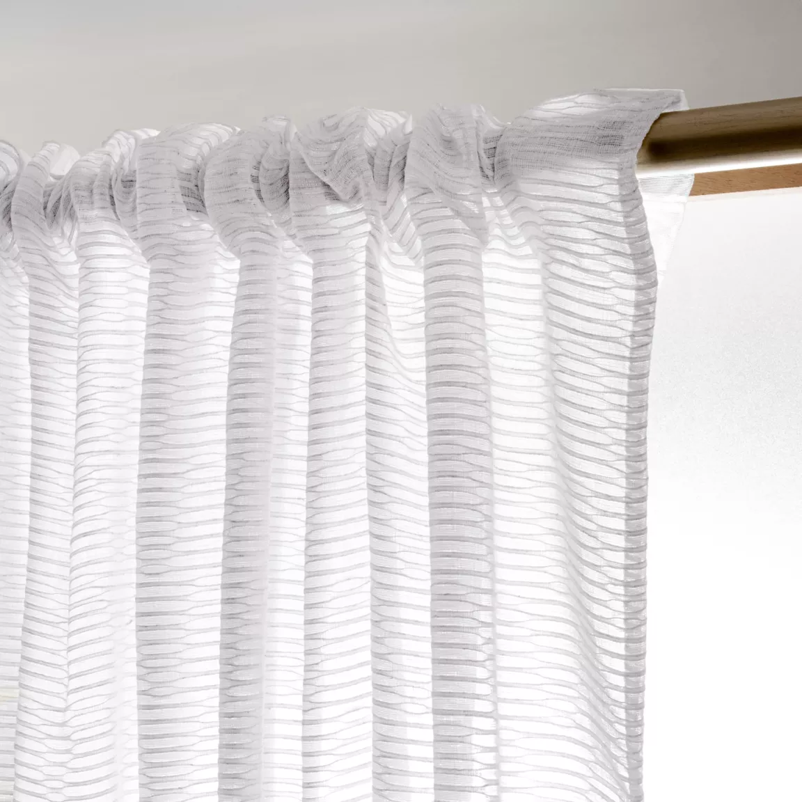 Voilage galon fronceur (140 x 240 cm) Maël Blanc