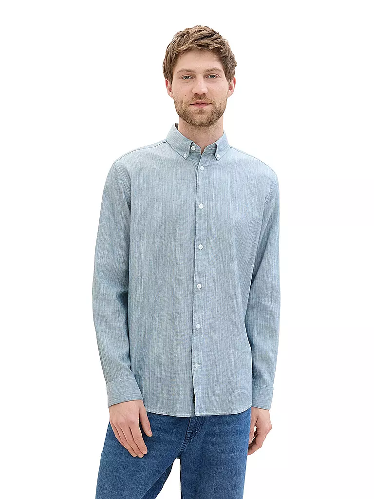 TOM TAILOR Hemd Regular Fit  blau