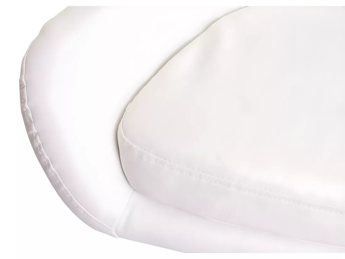 Tabouret de bar Vaasa T381, simili cuir, blanc