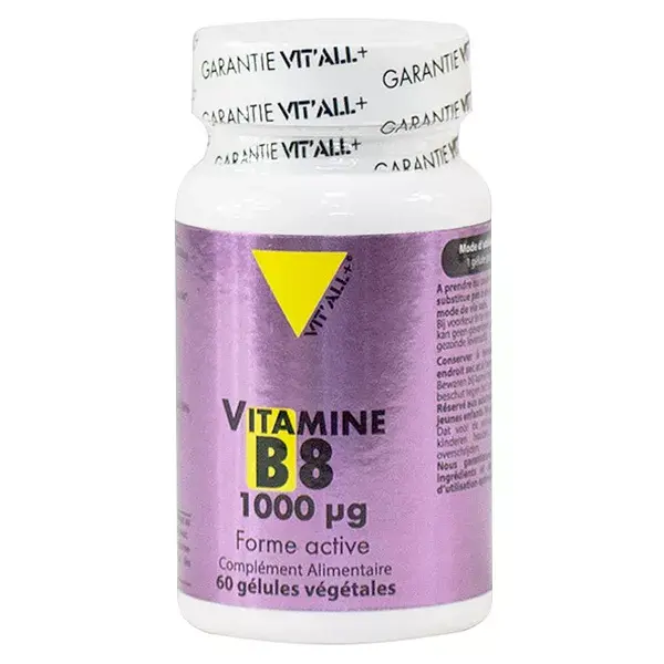 Vit'all+ Vitamina B8 1000µg 60 cápsulas vegetais