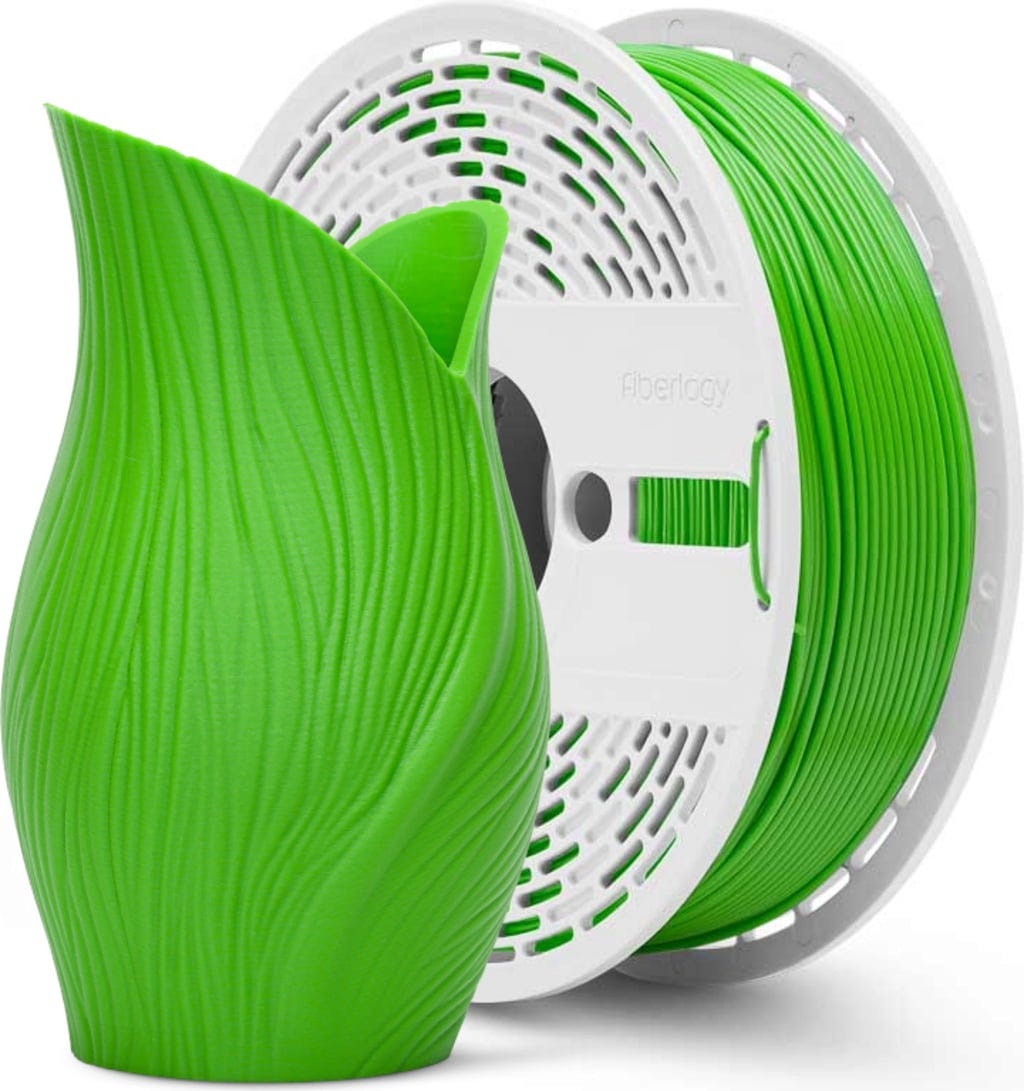 Fiberlogy  Matte PET-G Green, 1,75 mm / 850 g    Langlebiges PET-G Filament mit mattem Finish