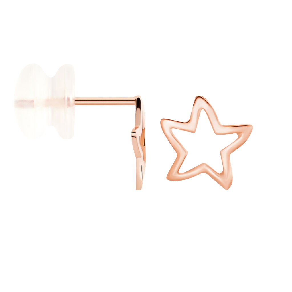 Boucles D'oreilles Puces Alphonsine Etoile De Mer Or Rose