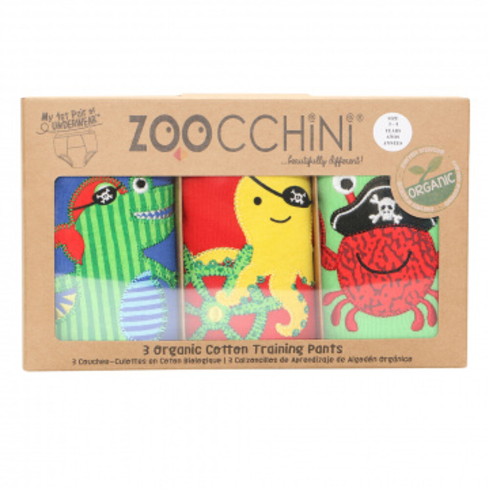 Zoocchini Oefenbroekje 2-3 jaar Boys Pirate Pals3 stuks