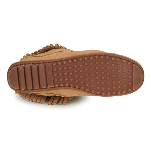 Minnetonka - DOUBLE FRINGE SIDE ZIP BOOT - Marron