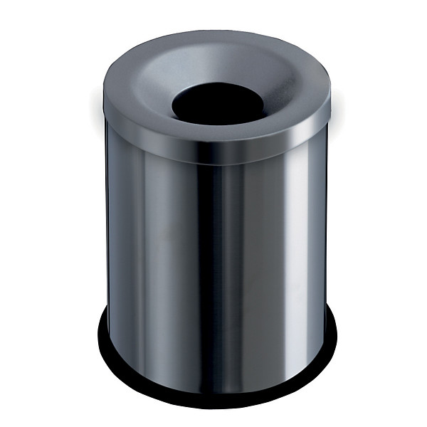 Corbeille anti-feu en inox 15 litres