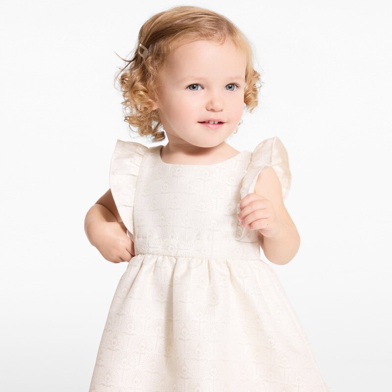 Robe de fête irisée bébé fille Jaune