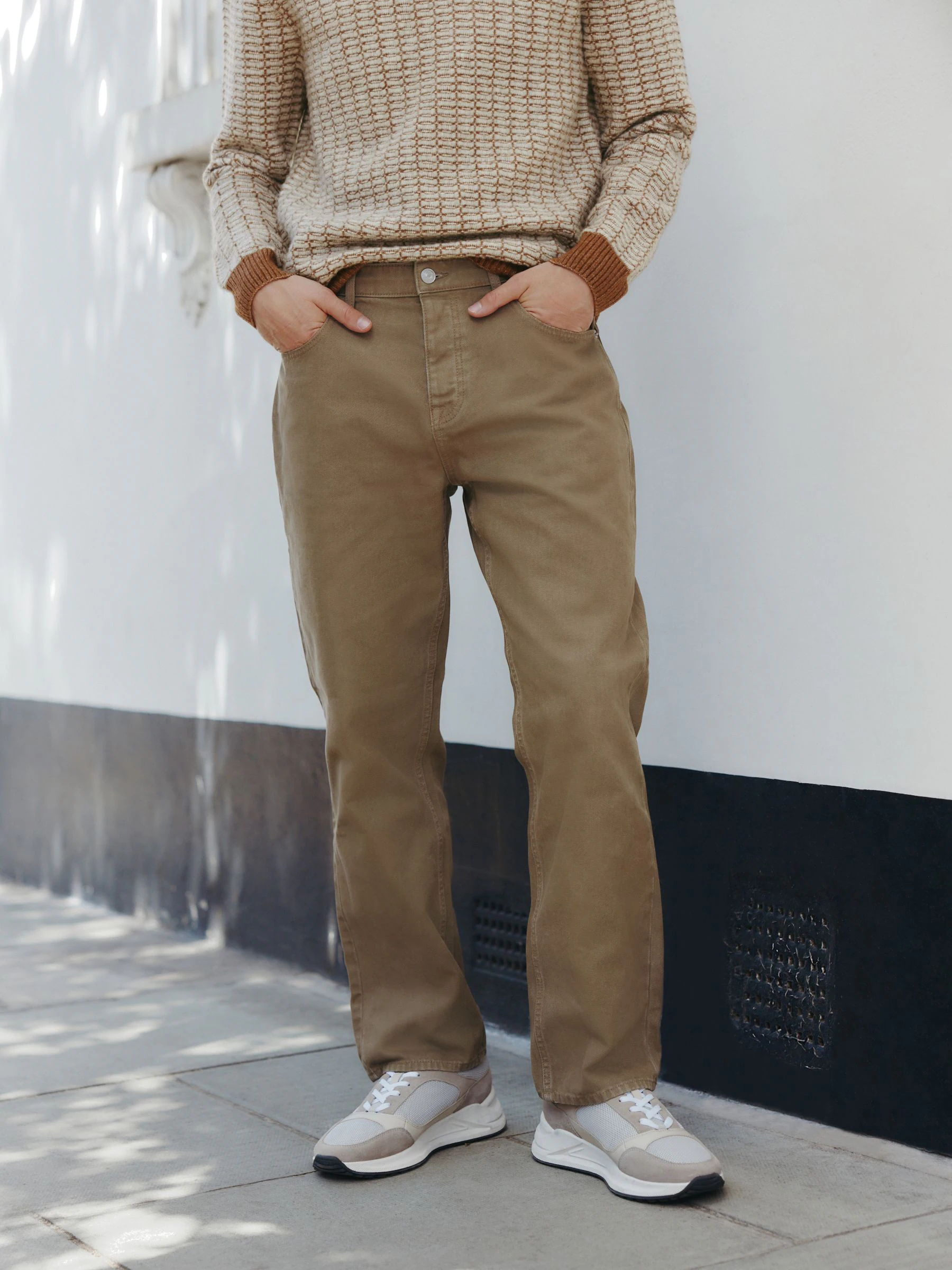 Lichtbruin - Canvas denim jeans