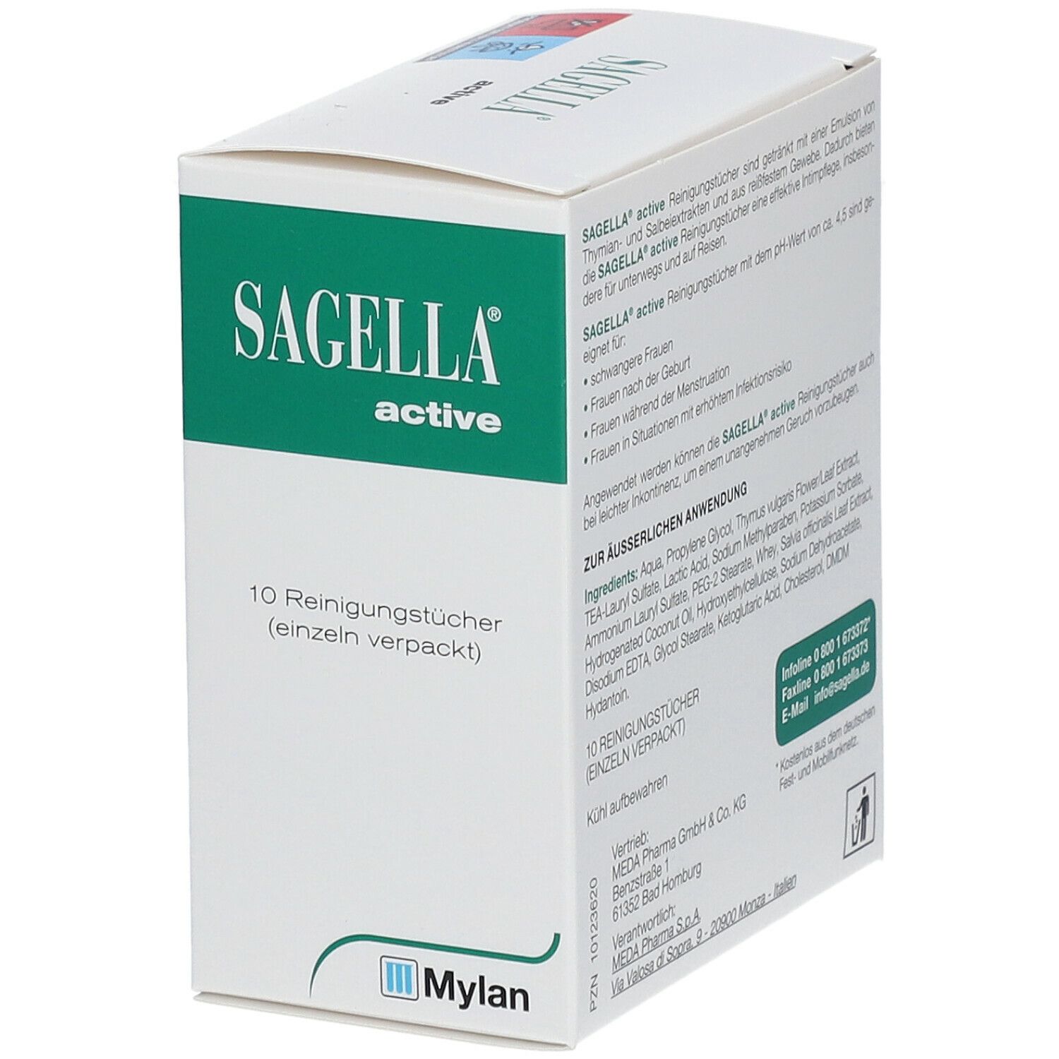 SAGELLA active Intim-Reinigungstücher