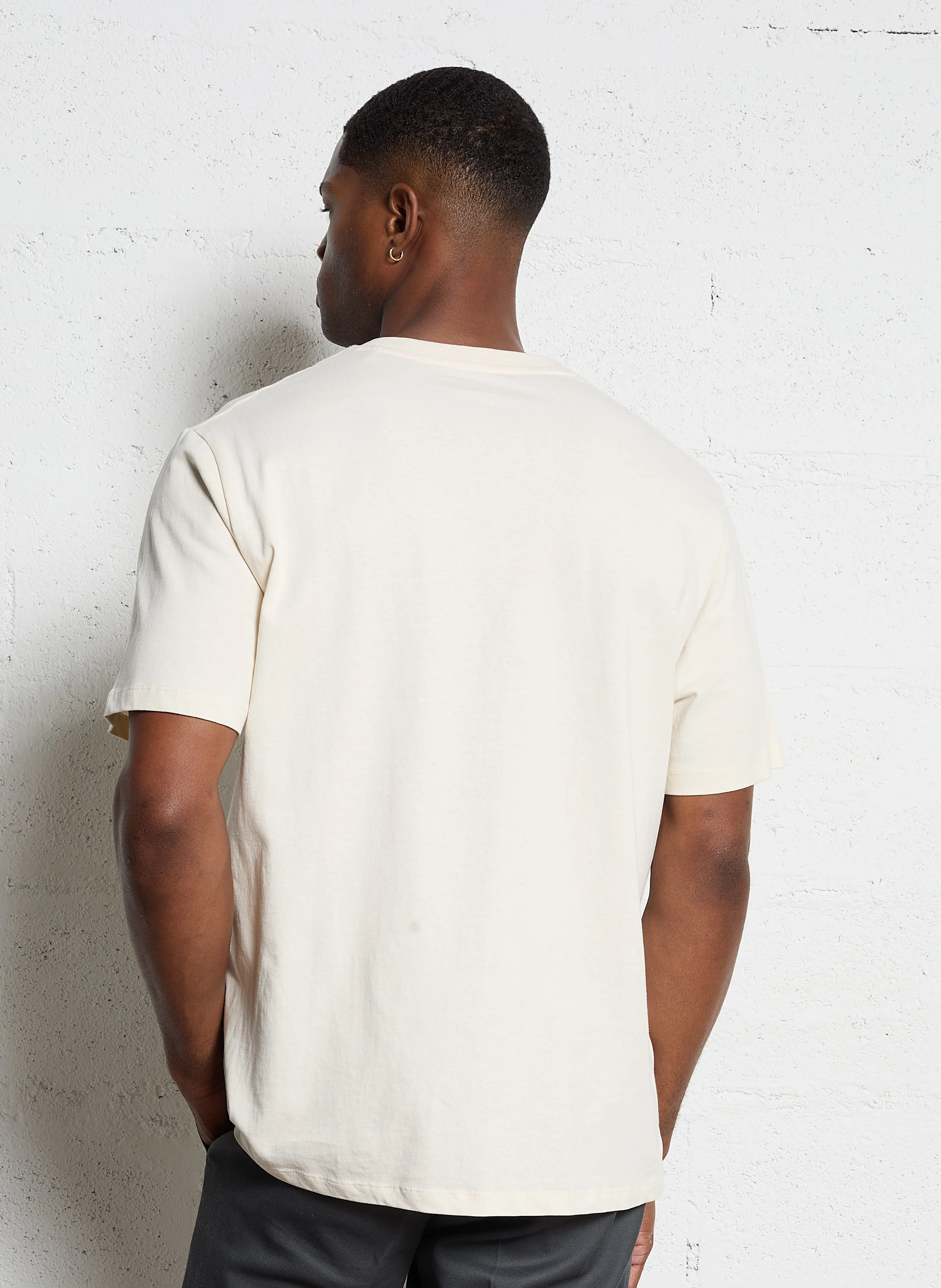 CONNOR - Tee-shirt col rond en coton | Blanc