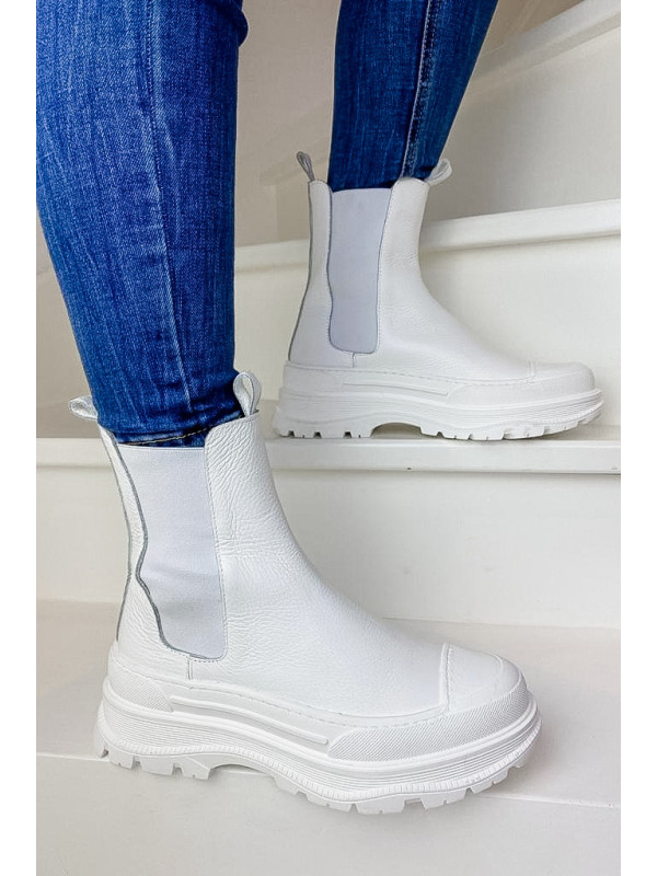 Bottines D144M3 Tronchetto Bianco - semerdjian