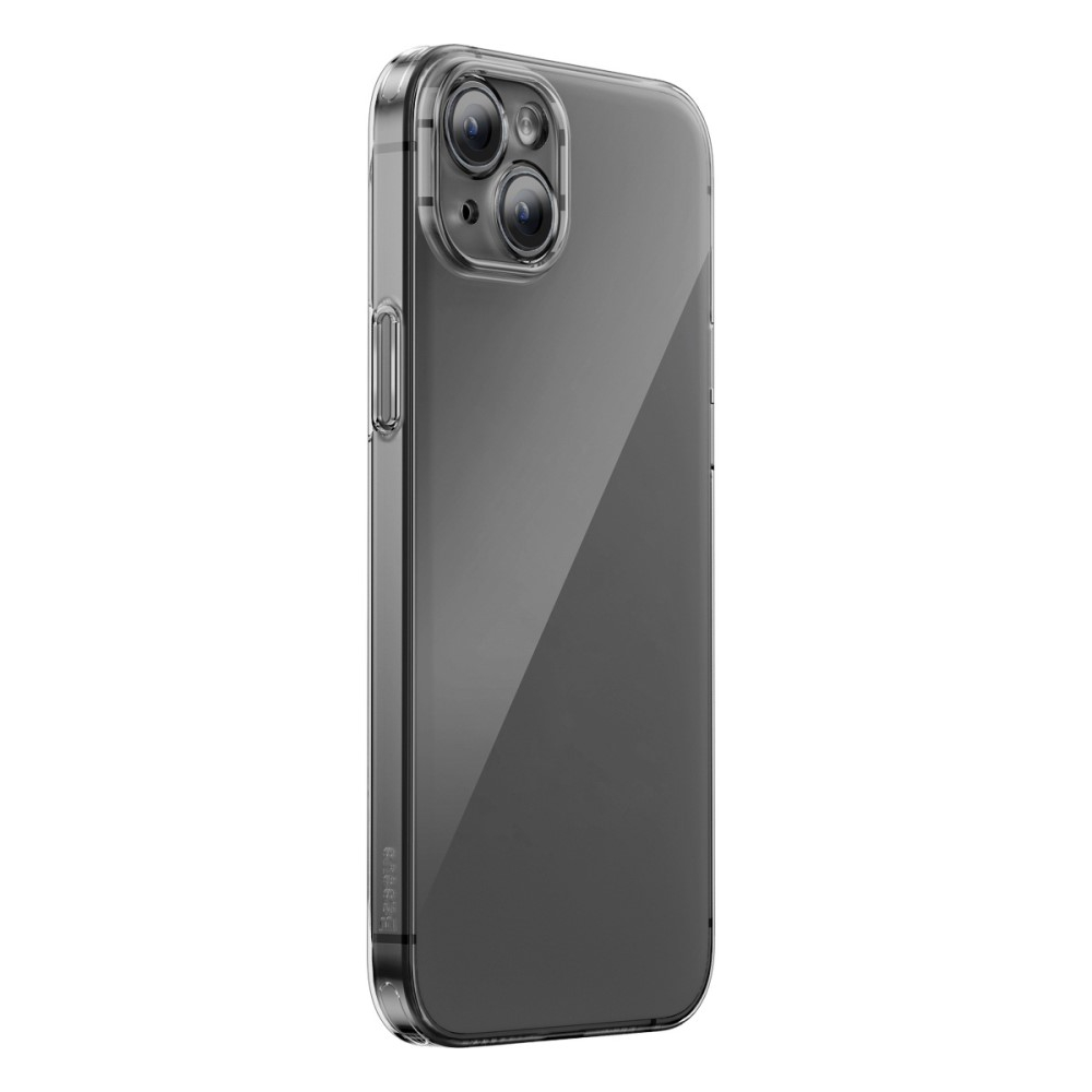 iPhone 14 Gummi Case Hülle mit Kameraschutz   Panzerglas - Transparent