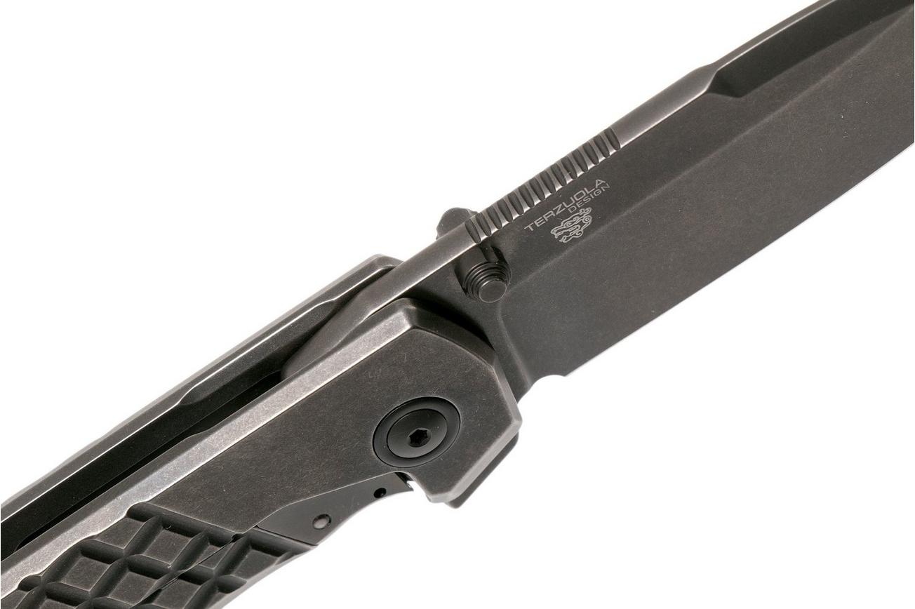 MKM Maximo MM-TDSW Dark Stonewashed Titanium zakmes, Bob Terzuola design