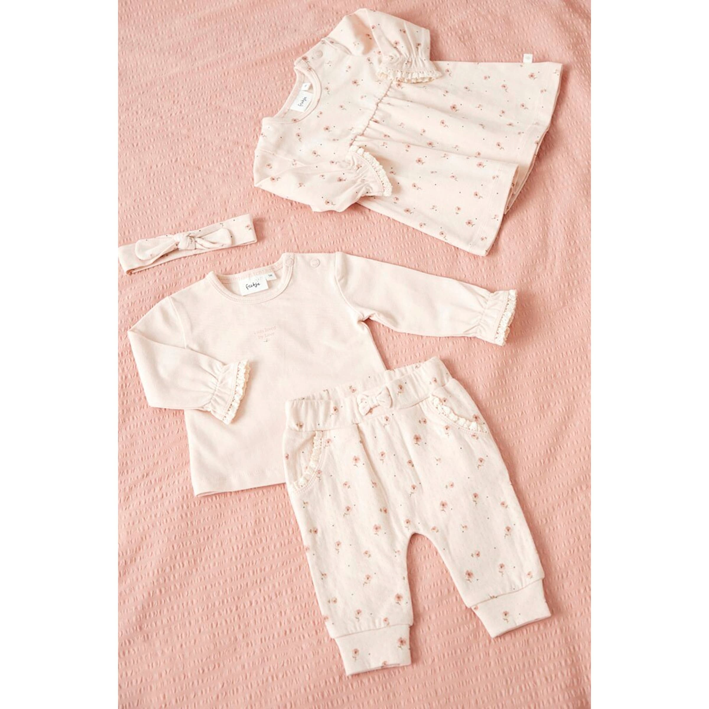 Feetje Kleid langarm Blumen rosa