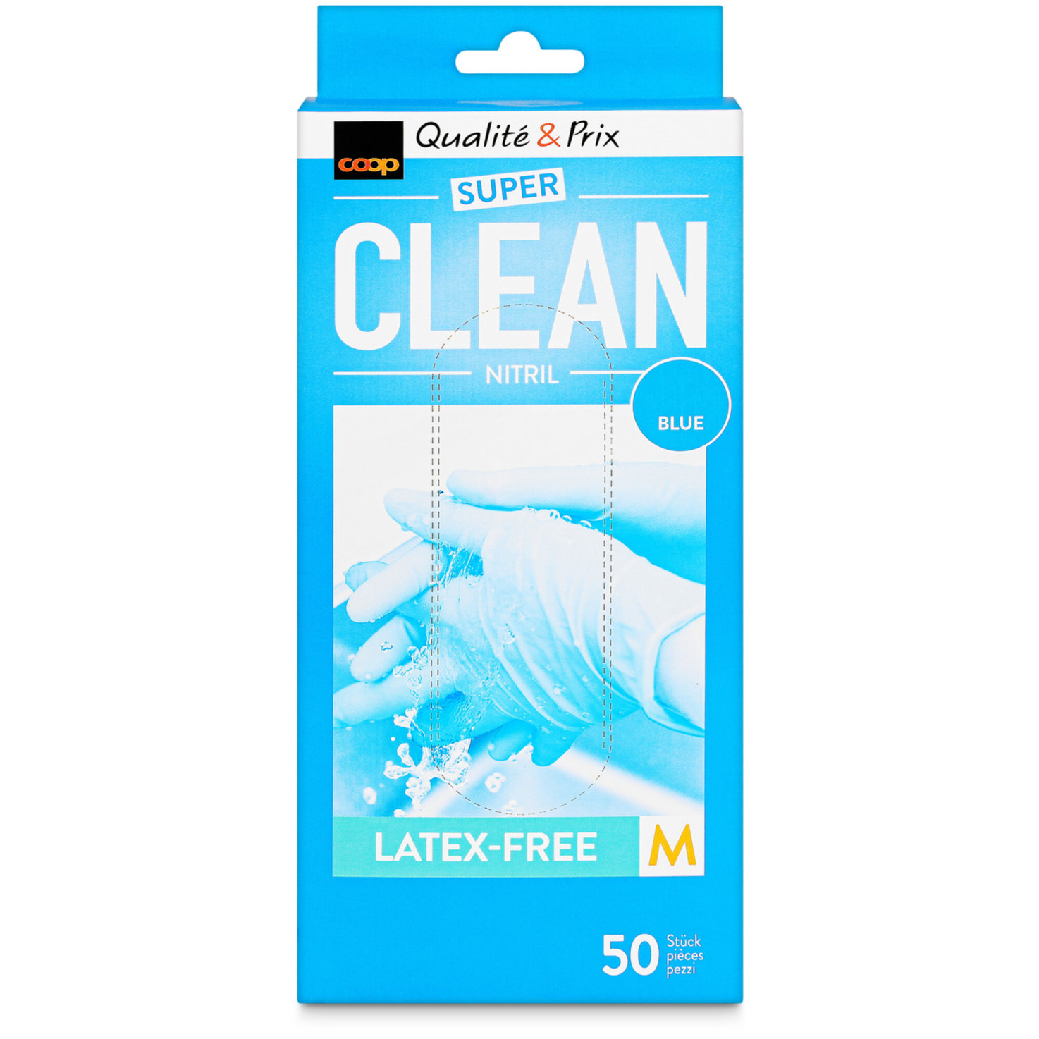 Clean Latex-Free M blau 50 Stück