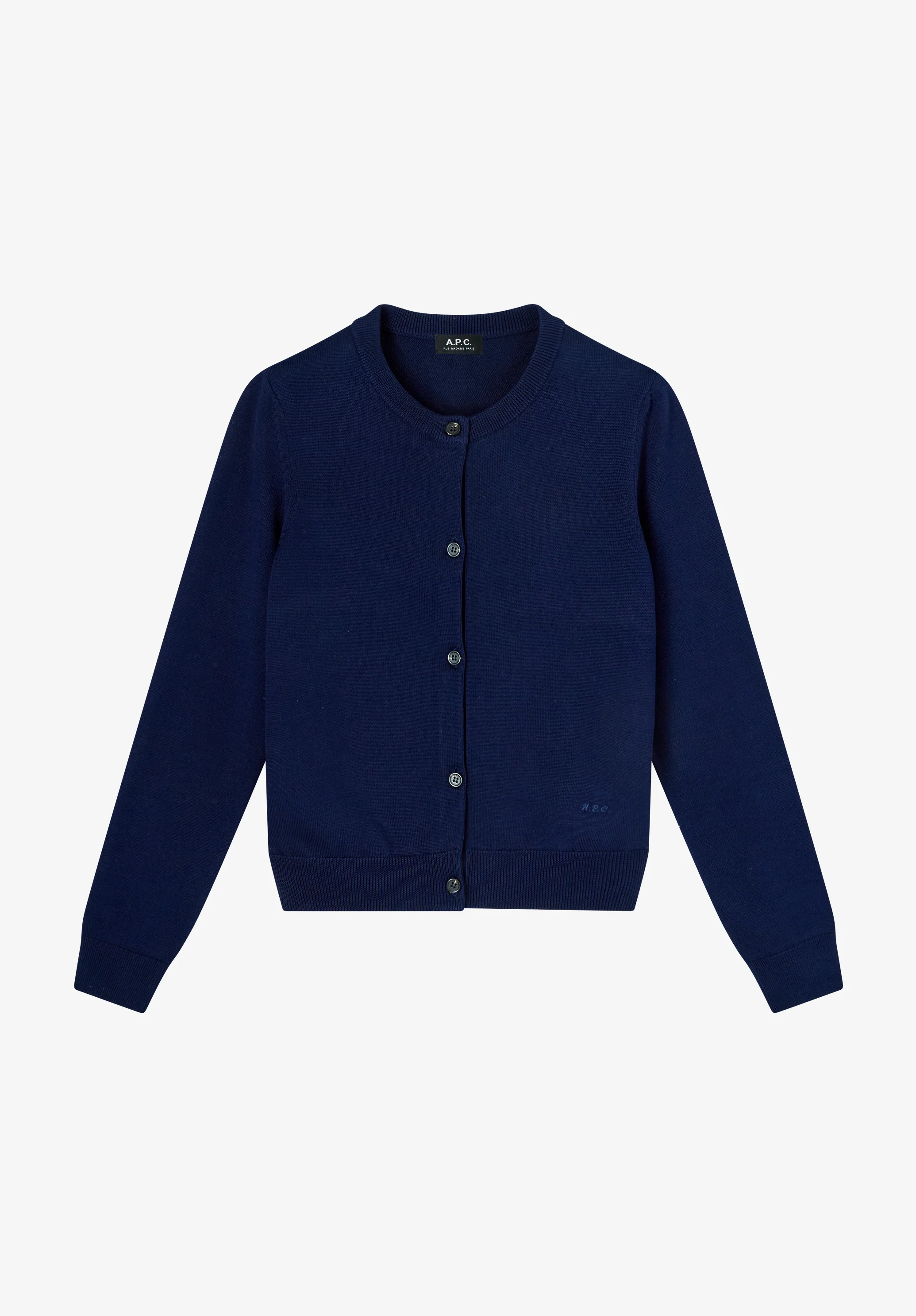 Cardigan bleu marine en coton - Dark navy