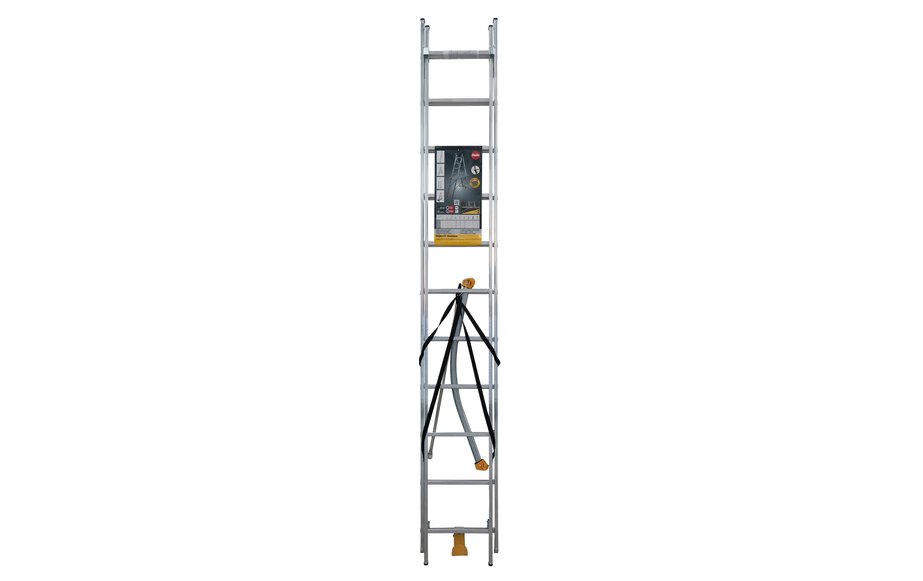 Kombileiter HobbyLOT 2 x 11 Sprossen<br>Als Schiebe- oder Bockleiter einsetzbar