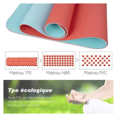 Tapis de Yoga  Tapis Gym  Couleur Orange  183x61x0.6 cm  Tapis de Sol pour Sport  Fitness