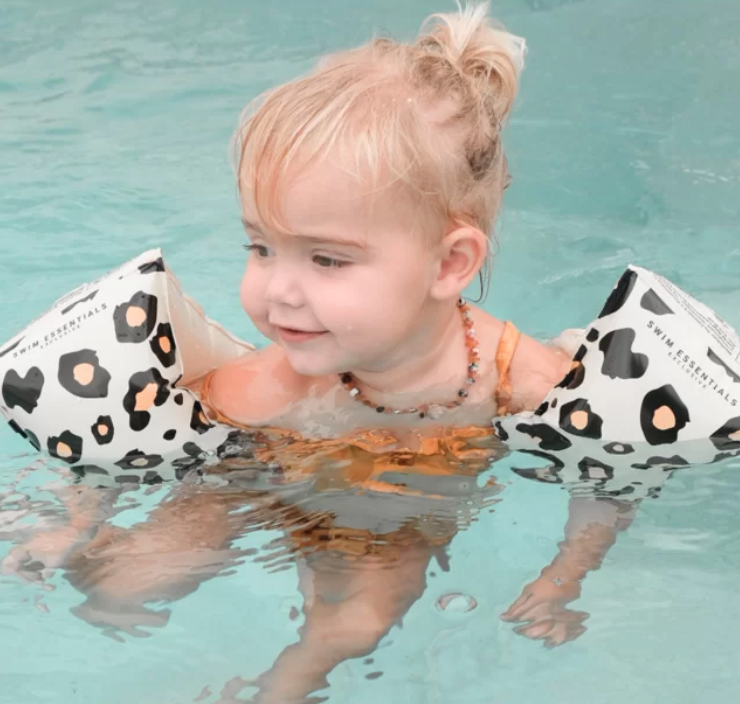 Swim Essentials Swim Essentials Zwembandjes Panter Beige 2-6 jaar