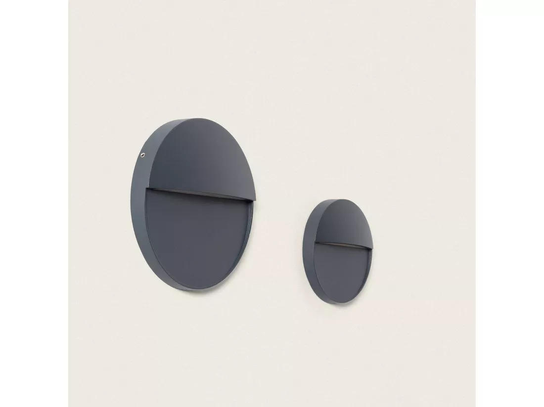 Applique Murale Extérieure LED 6.5W CCT Seleccionable en Saillie Ronde Jade Gris foncé