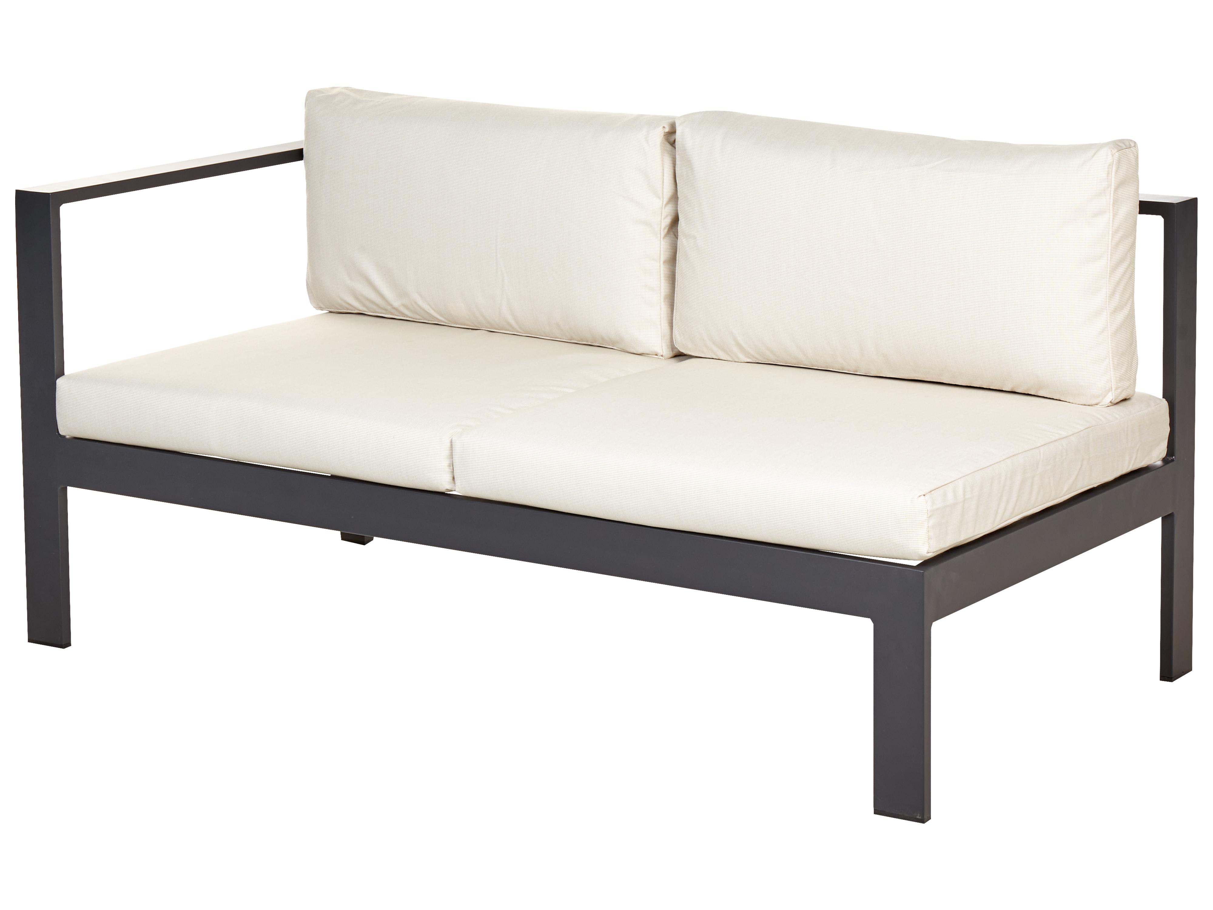 Tuin hoekloungeset met tafel 5-zits MESSINA linkszijdig Grijs/beige