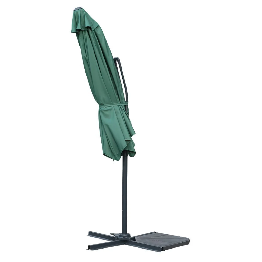 Parasol déporté Malaga vert Ø300xH245cm