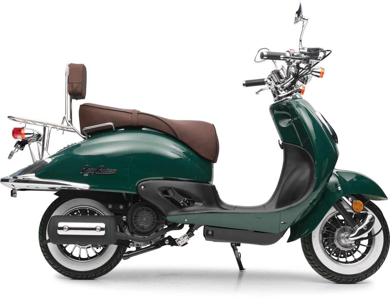 Motorroller Retro EasyCruiser Eco Dunkelgrün125ccm 85 kmh Kraftrad Scooter