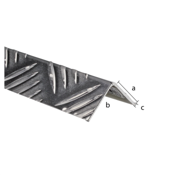 Hoekprofiel aluminium traan 30x30x1,5x2600mm