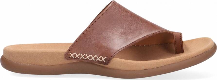 Gabor Teenslippers sleehak zomerschoen dianette met contrastkleurig borduursel
