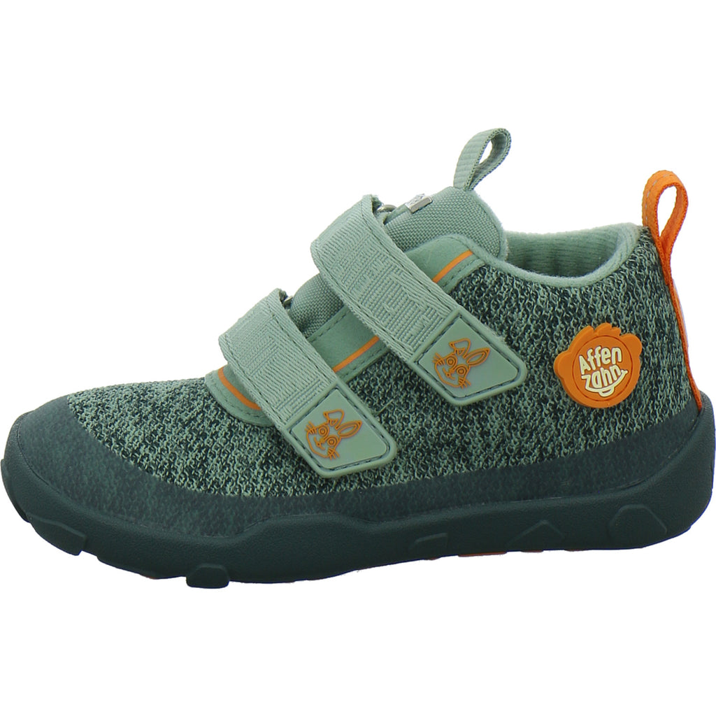 Affenzahn Stiefel ungefüttert Jungen Knit Happy Grün-kombi