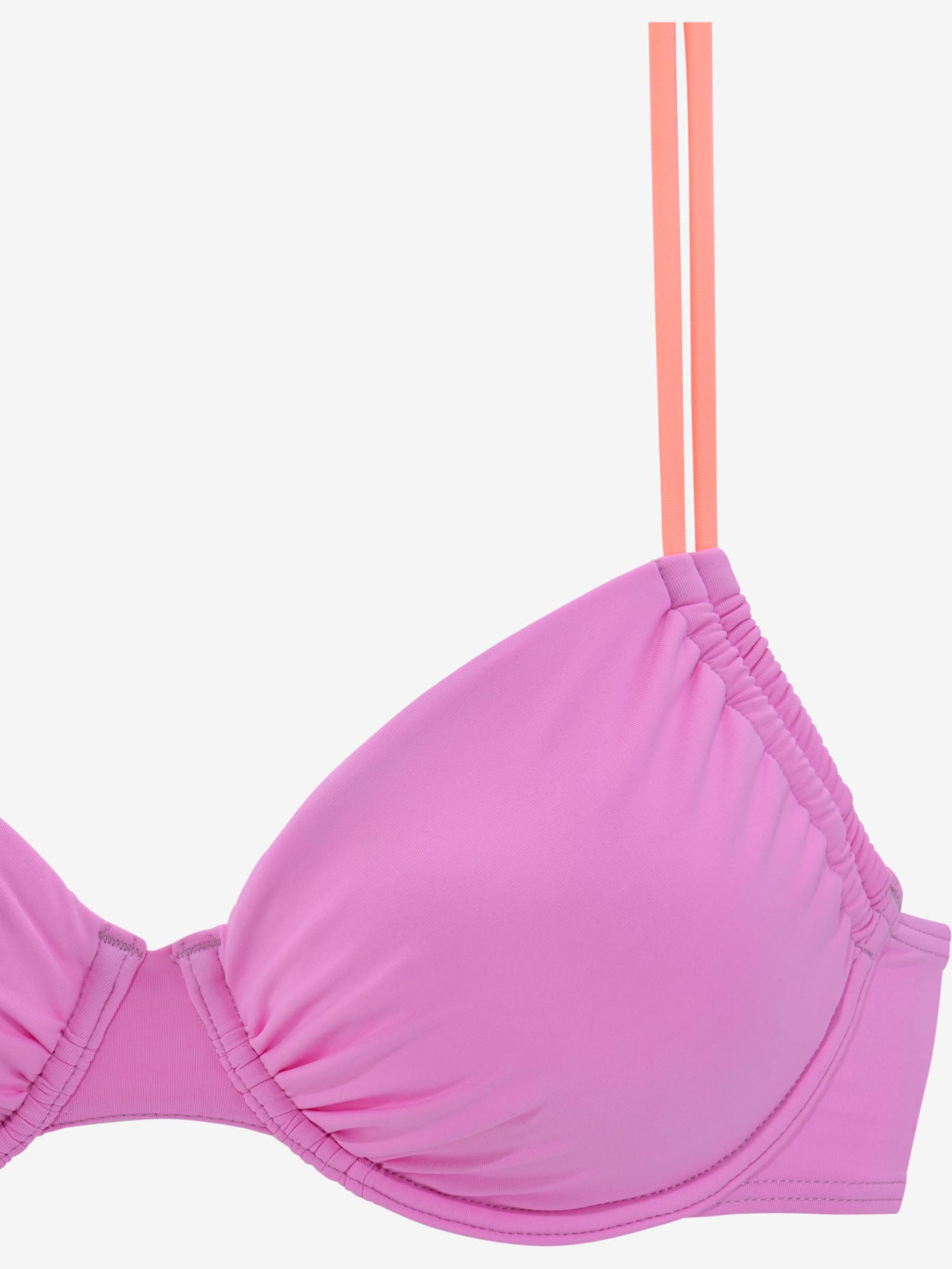 Haut de maillot de bain à armatures design contrasté tendance