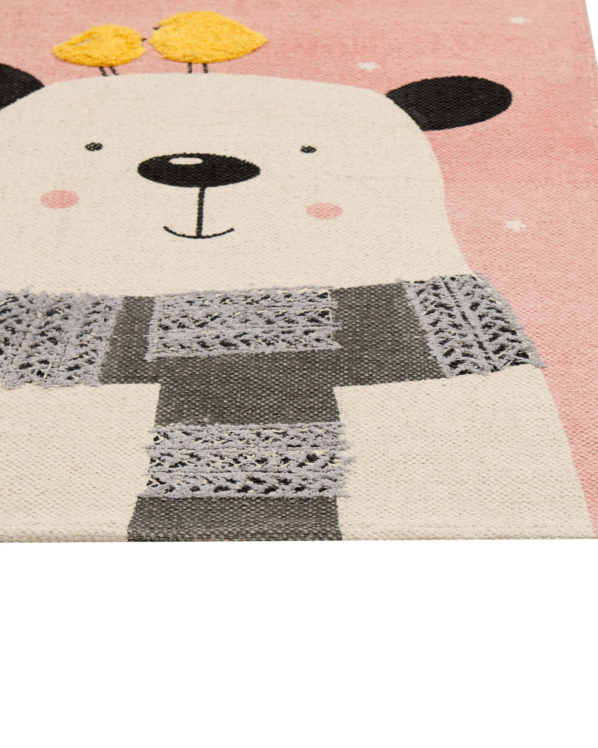 Kindervloerkleed TAPAK Roze 80 x 150 cm Katoen