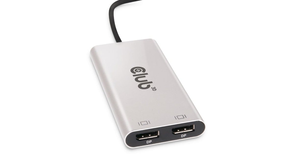 Club 3DThunderbolt 3 naar Dual DisplayPort displayport splitter
